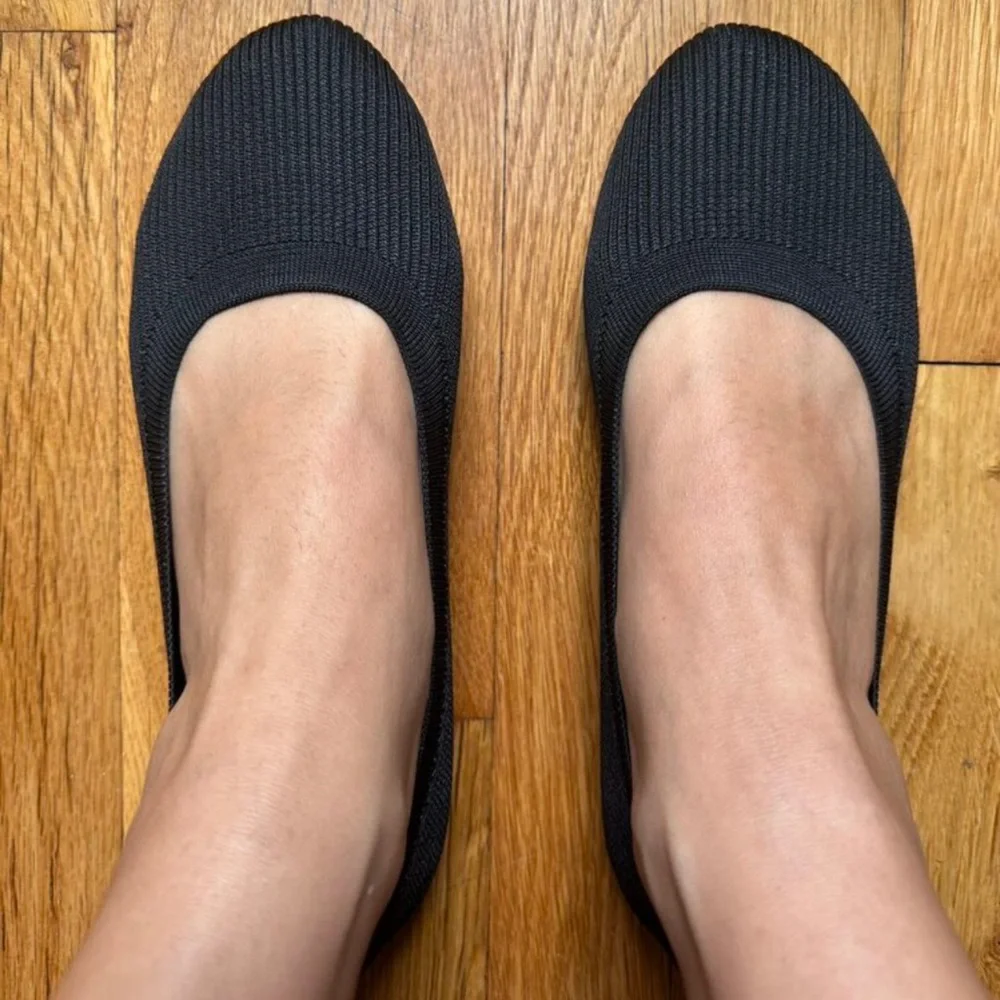 Women’s Black Knit Ballet Flats